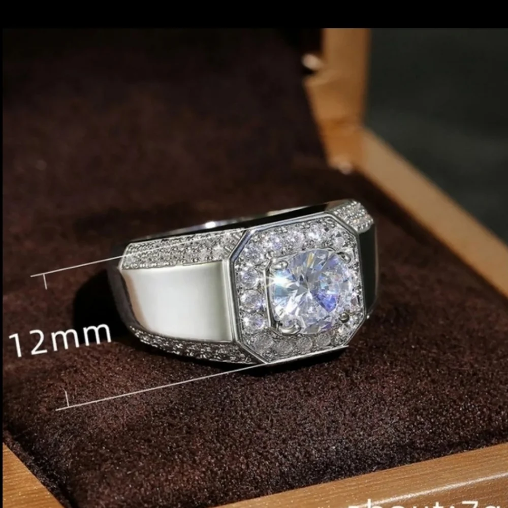 Men AAA Zircon Ring